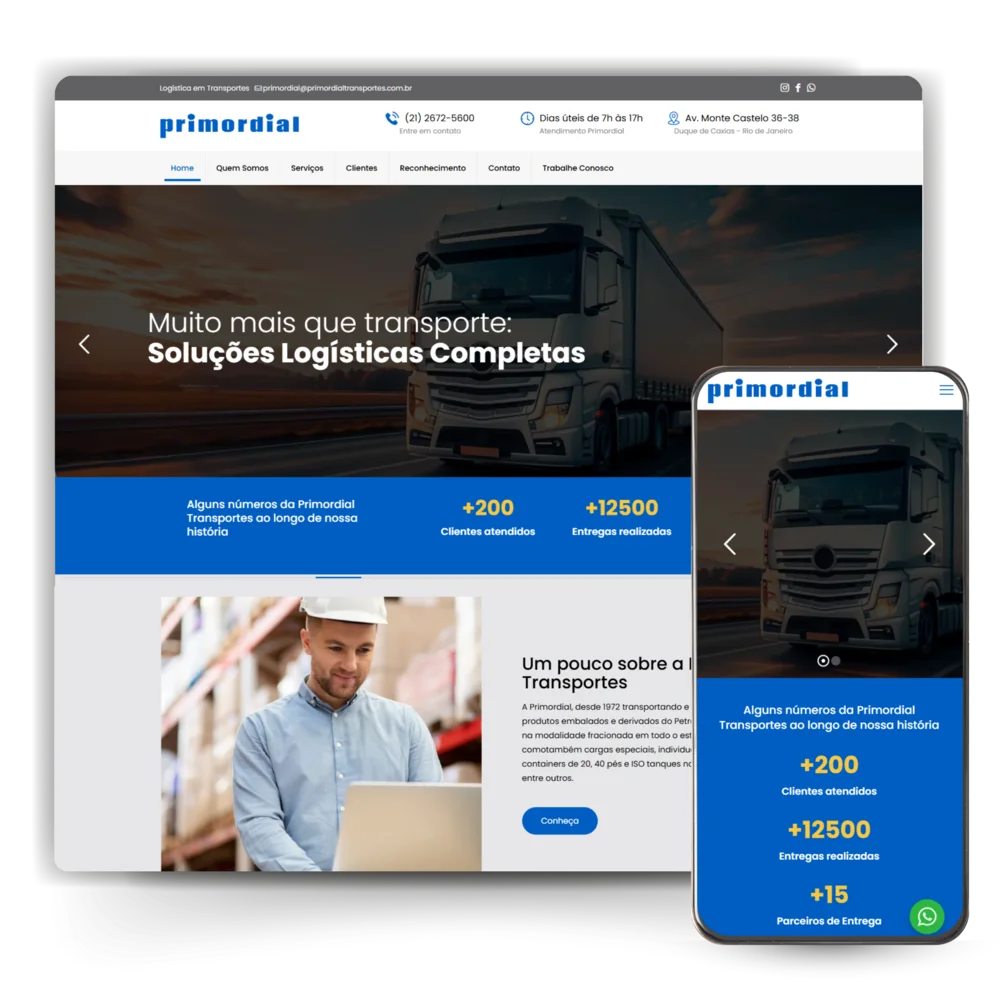 Site institucional desenvolvido pela BM