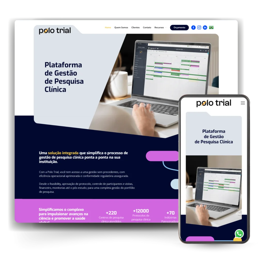 Site institucional desenvolvido pela BM